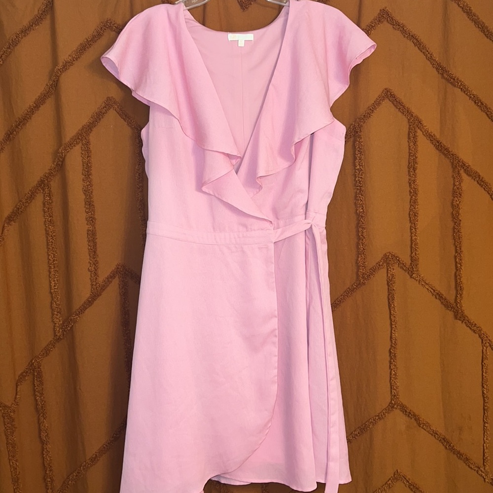 Gianni Bini Pink Wrap Dress - Picture 2 of 6